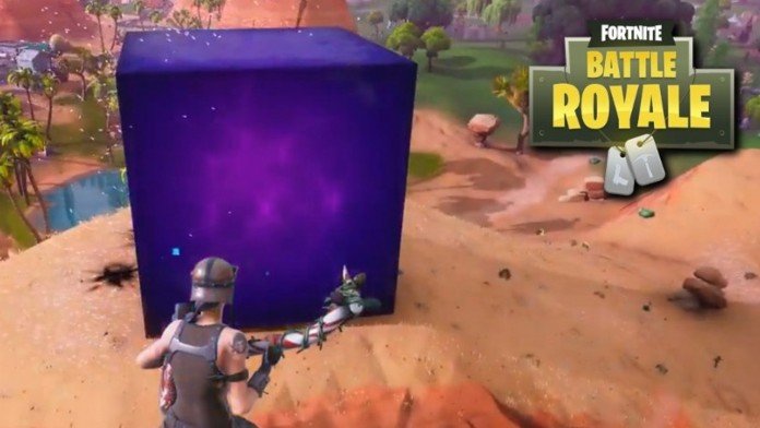 Purple cube in Fortnite